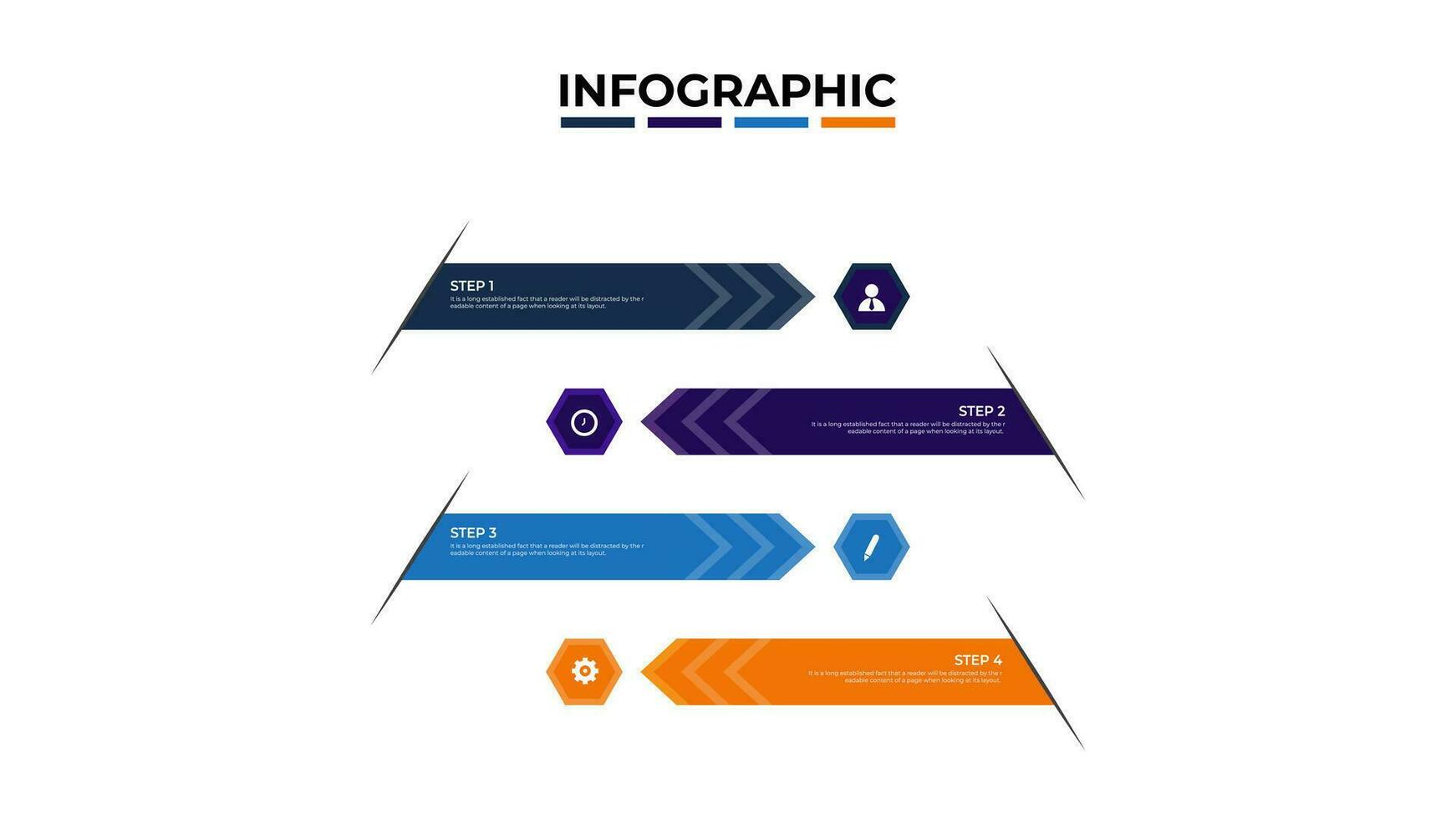 Business data visualization. Process chart. Abstract elements of graph, diagram with steps, options, parts or processes. Vector business template for presentation. Creative concept for infographic.