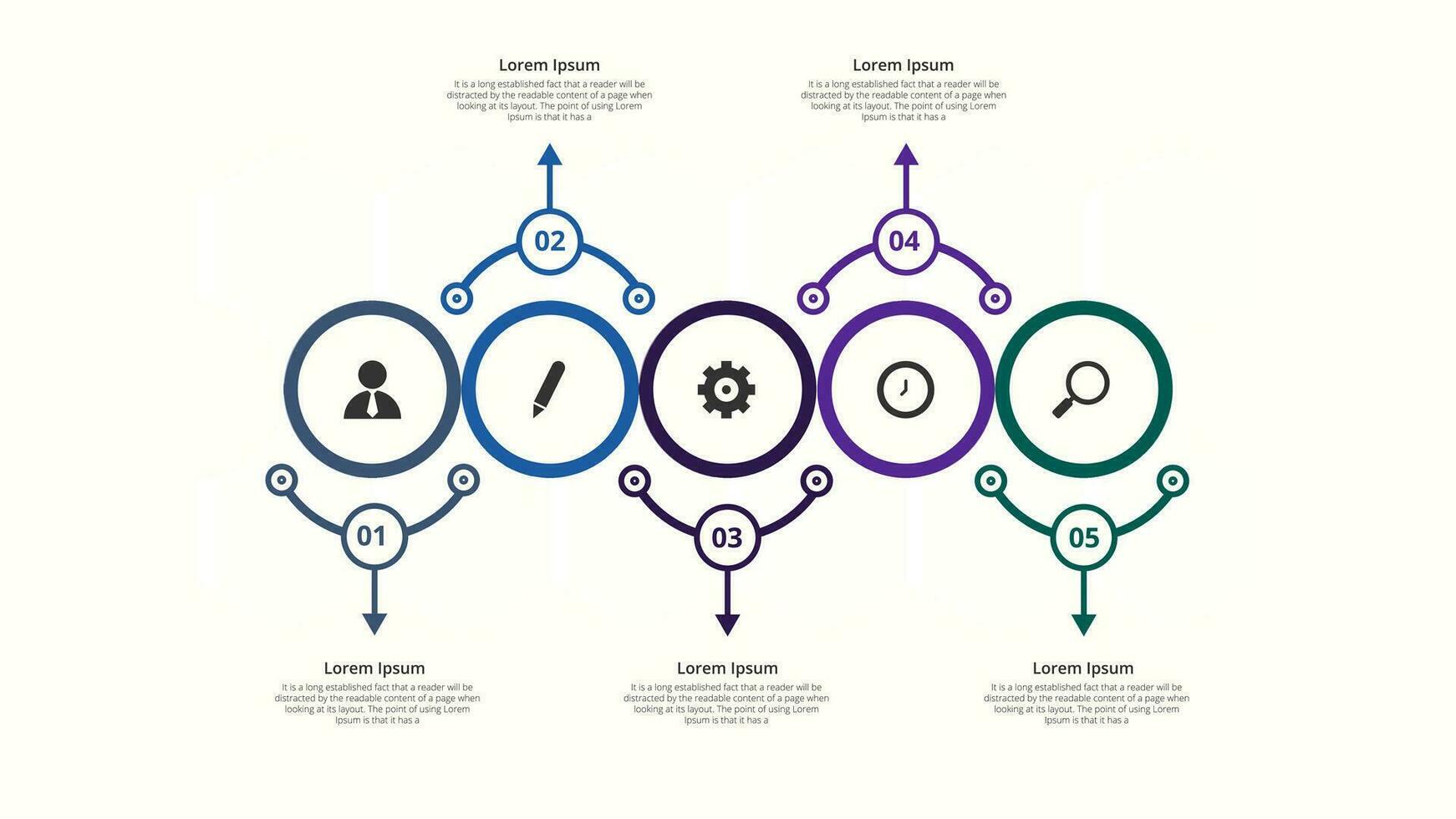 pasos opciones elementos infografía modelo para sitio web, ui aplicaciones, negocio presentación. vector