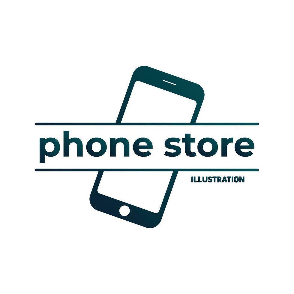 Simple Elegant Mobile Smart Phone for Store Icon Illustration vector