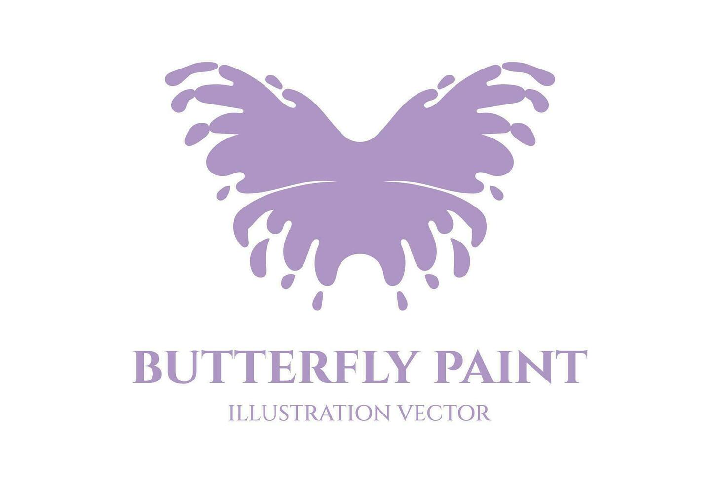 Violeta púrpura líquido mariposa agua petróleo pintar chapoteo icono ilustración vector