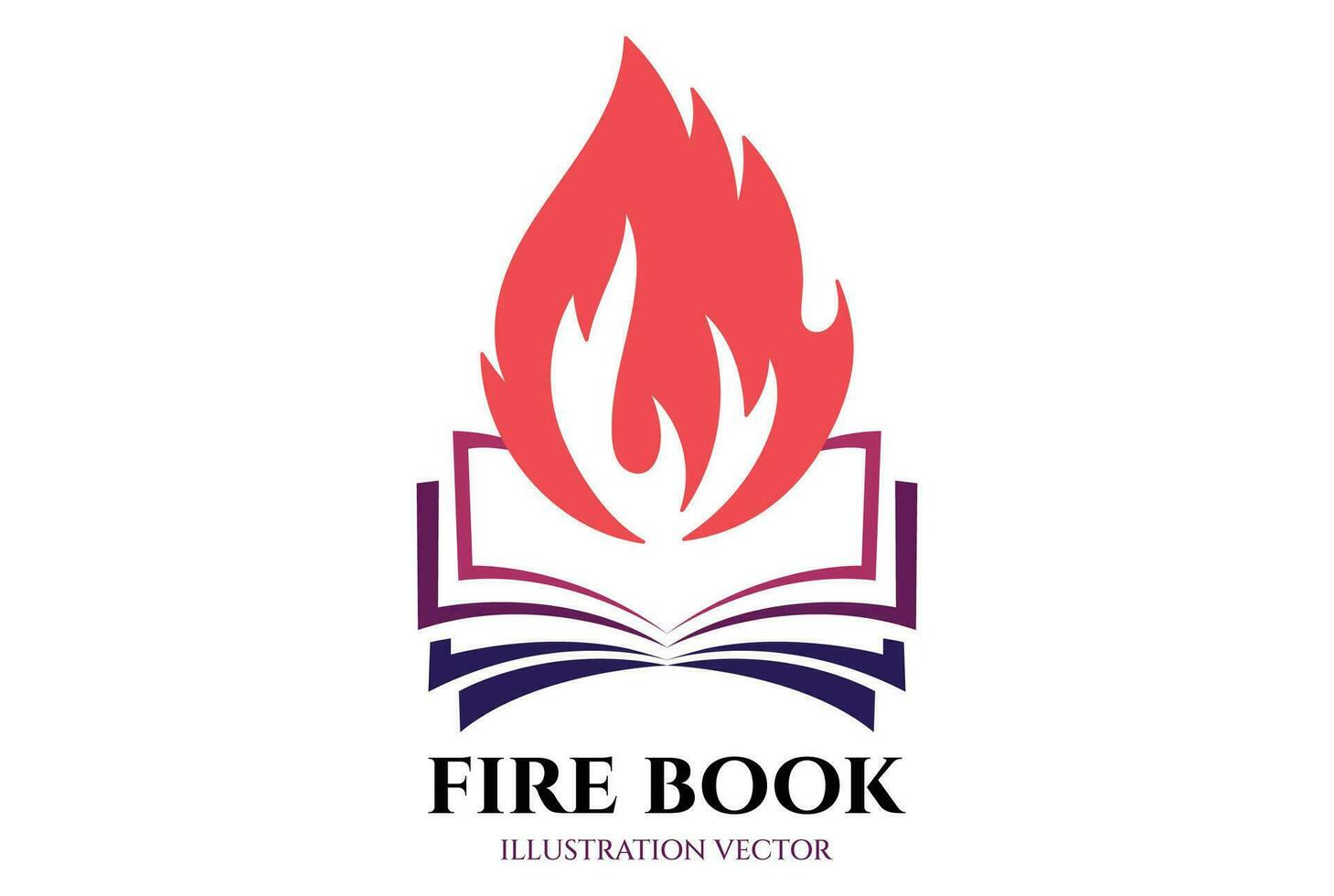 Burn Paper Book Fire Flame icon Illustration vector