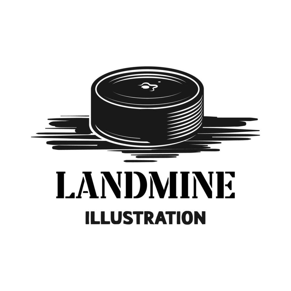 Retro Vintage Land Mine Illustration vector