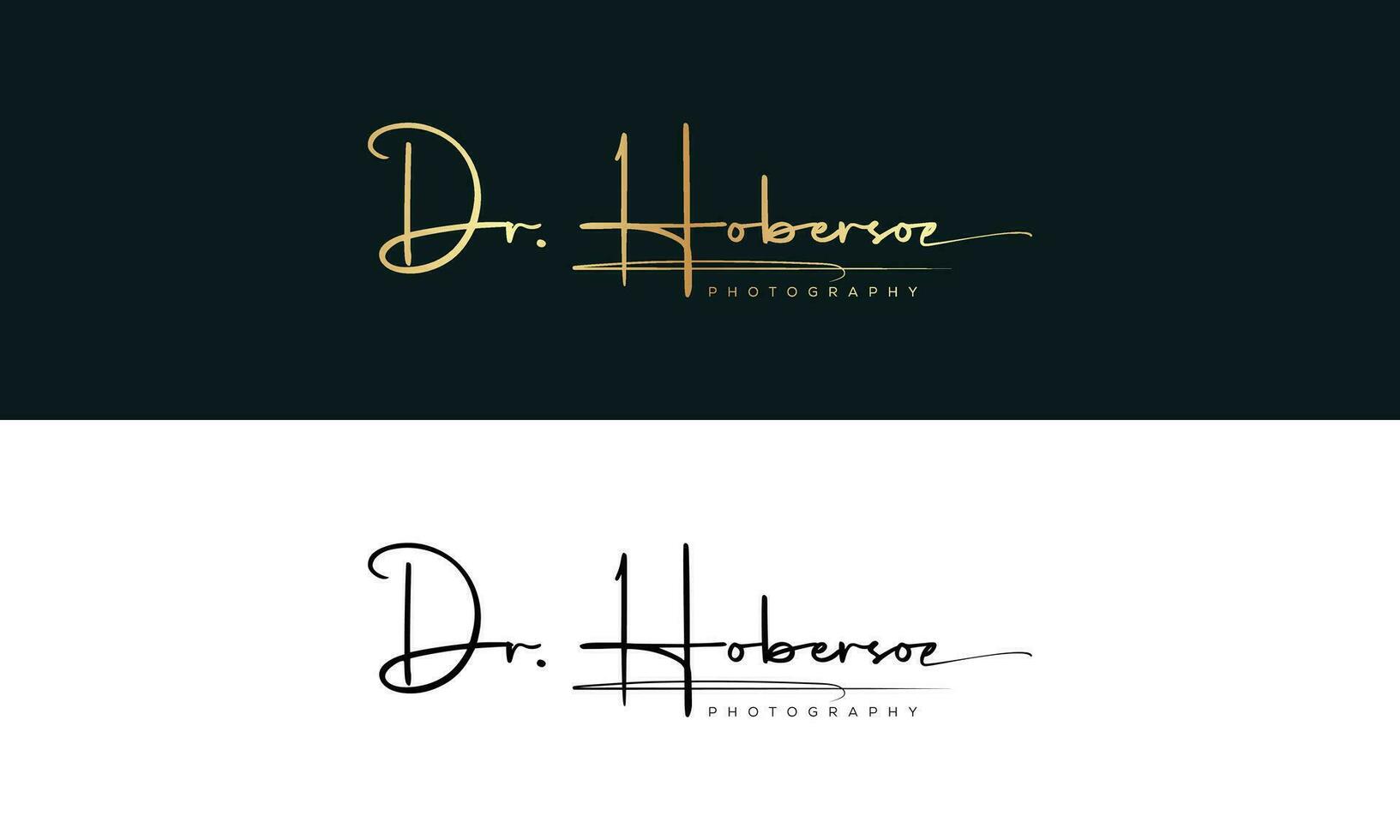 Handwriting Photography logo template vector. signature logo concept vector