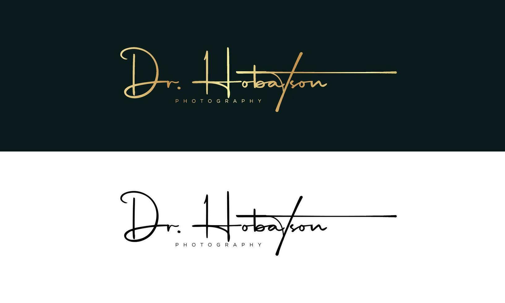 Handwriting Photography logo template vector. signature logo concept vector