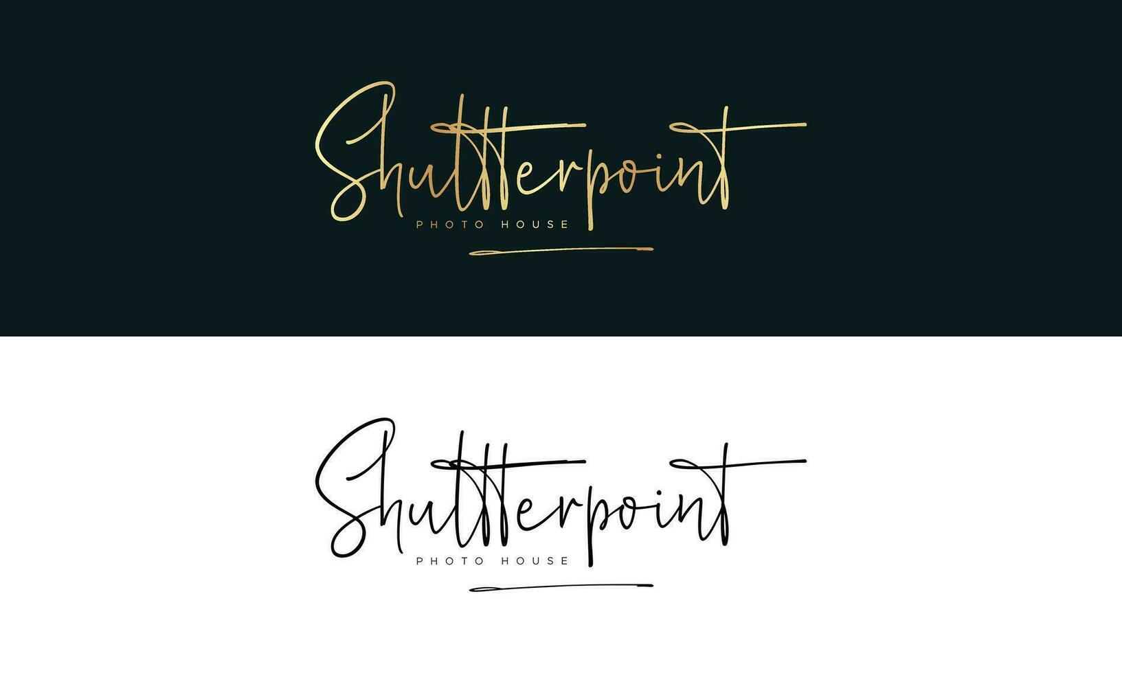 Handwriting Photography logo template vector. signature logo concept vector