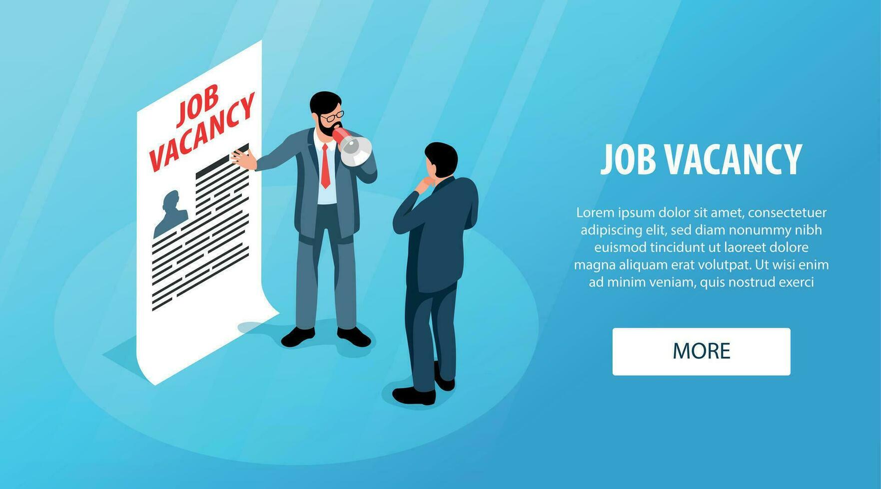 Job Vacancy Horizontal Banner vector