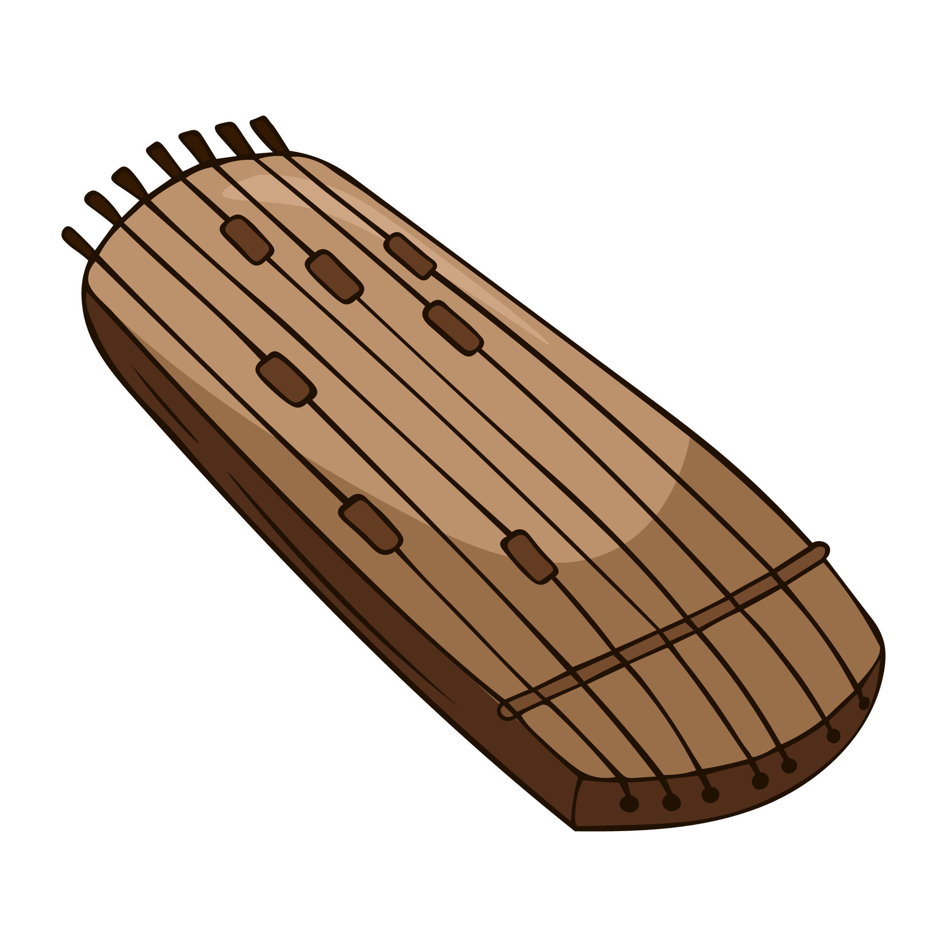 Kazakh traditional folk musiacal instrument zhetygen vector illustation ...
