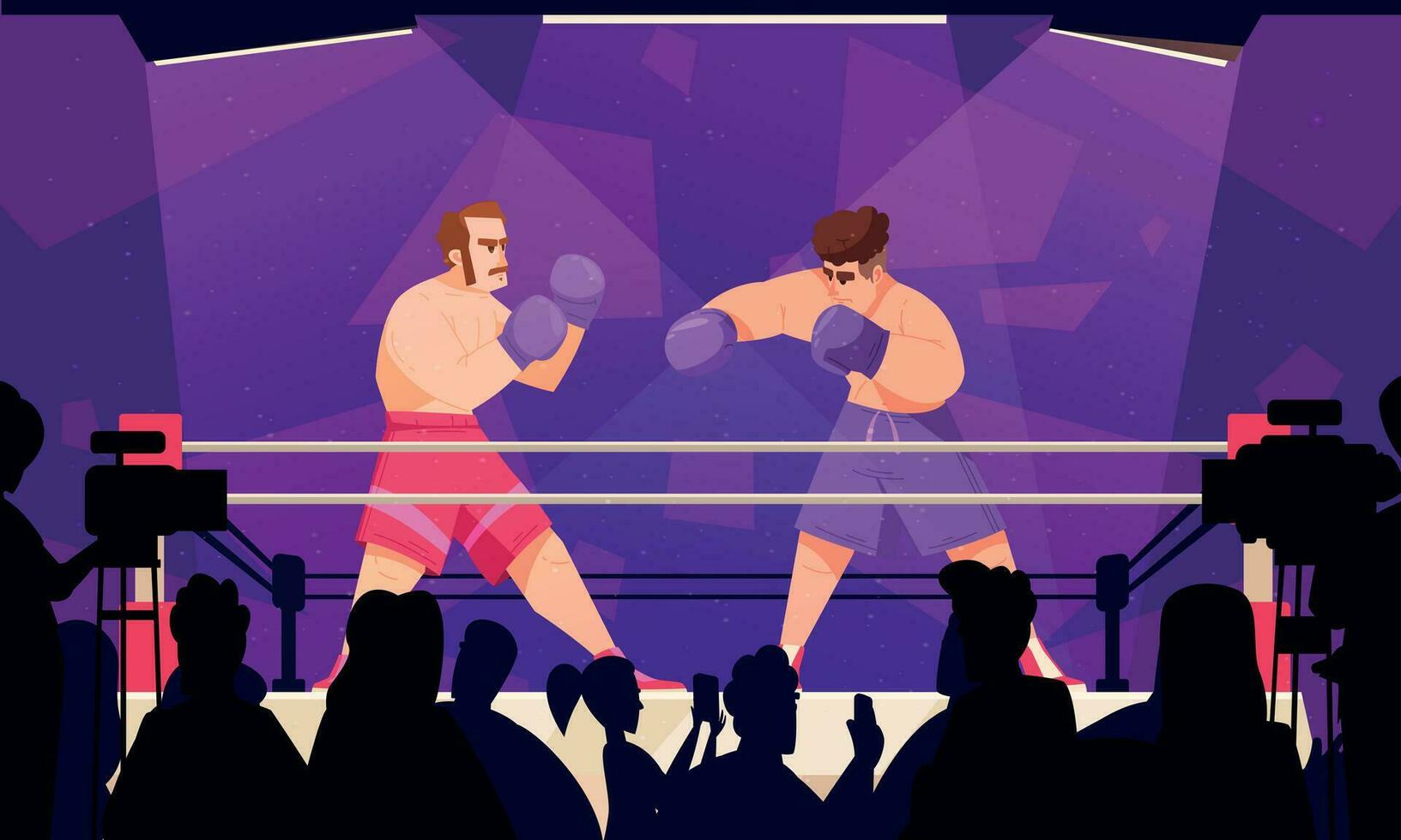 Boxing Flat Composition vector