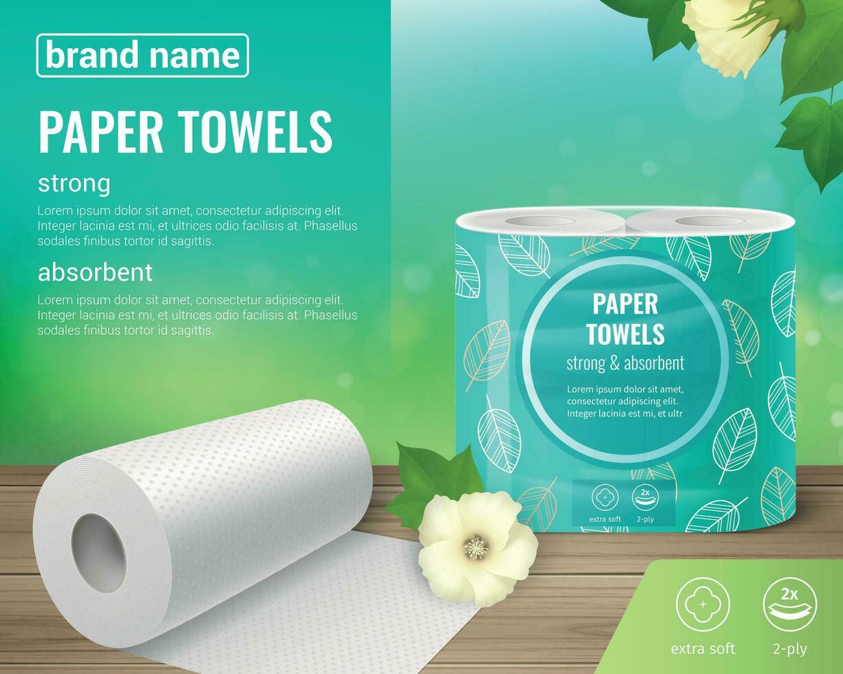 Strong Paper Towels Background vector