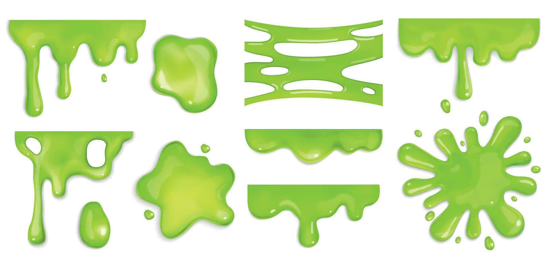 Realistic Slime Set vector