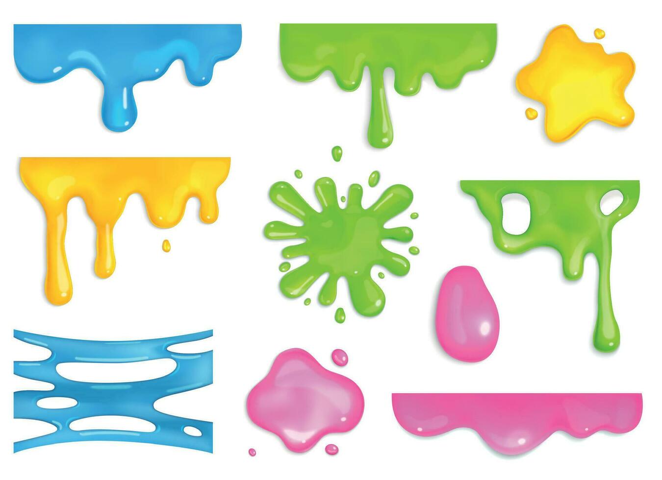 Slime Realistic Set vector