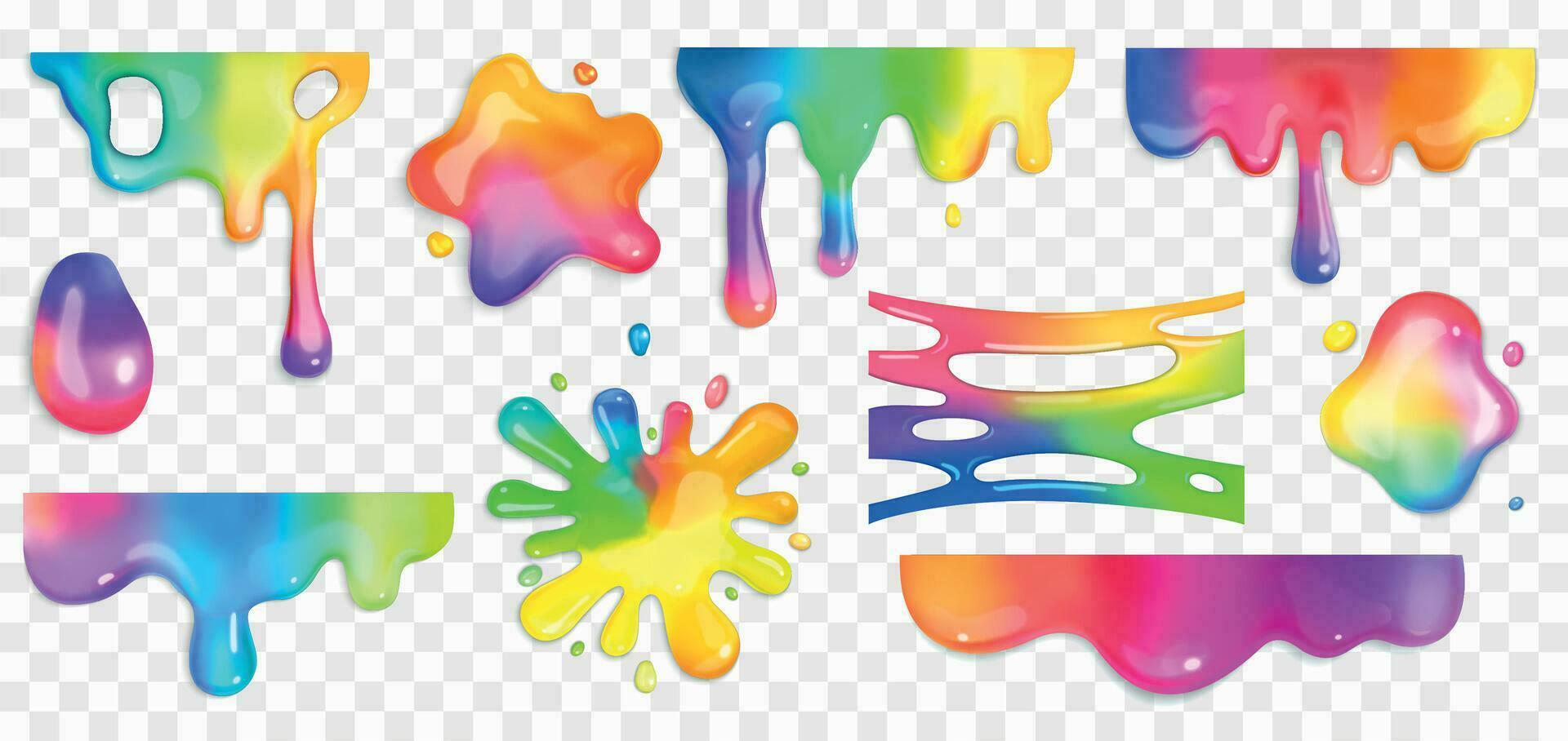 Realistic Slime Set vector