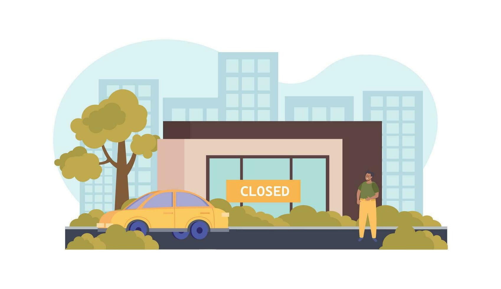 Car Business Closed Composition vector