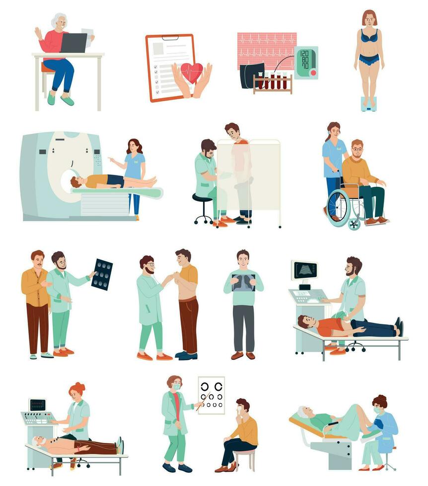 Medical Checkup Set vector