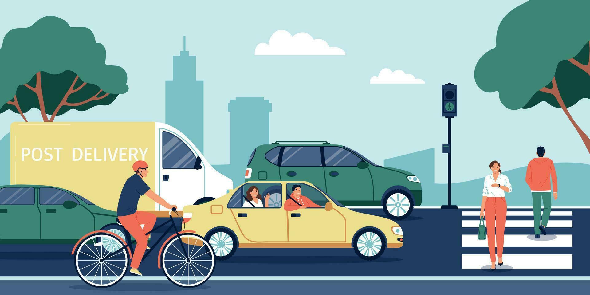 Safety And Transport Background Illustration vector