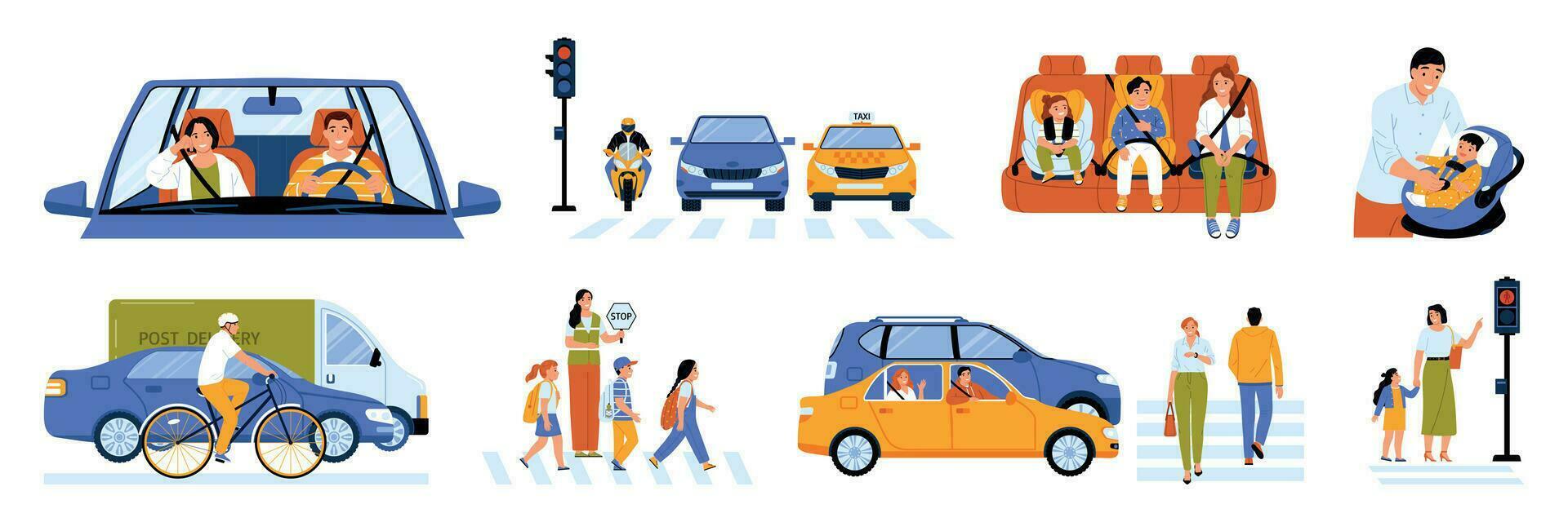Safety And Transport Set vector