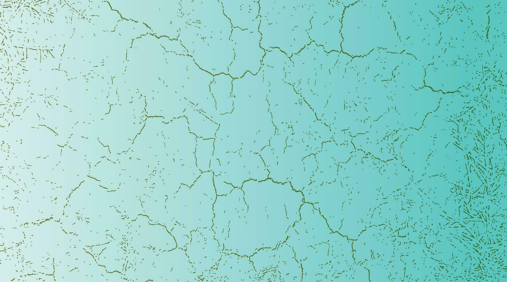 a green and blue background with cracked paint vector