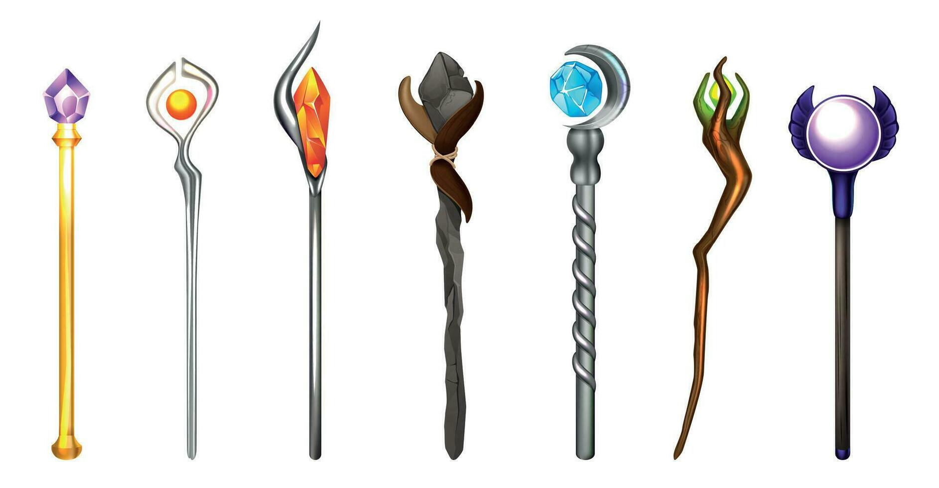 Realistic Magic Wands 27177874 Vector Art at Vecteezy