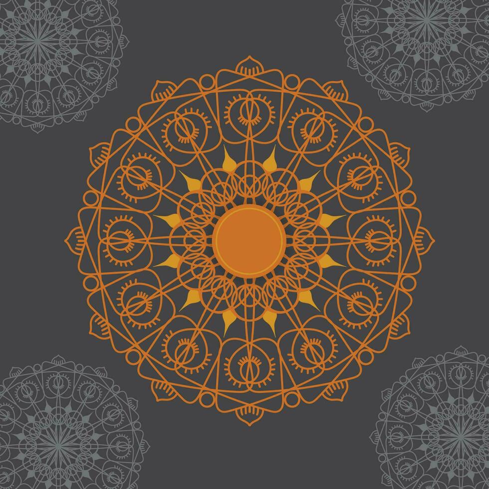 Ornament round set with mandala. Geometric circle element made in vector. Perfect set for any other kind of design vector