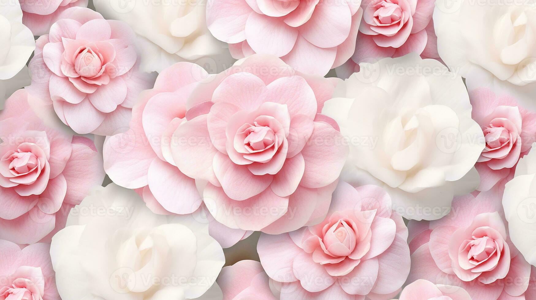 Camellia flower pattern background. Flower background texture. Generative AI photo