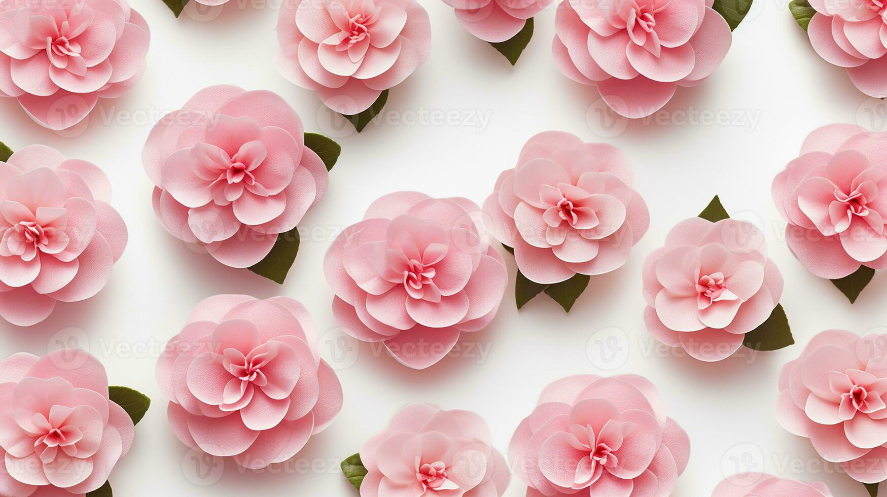 Camellia flower pattern background. Flower background texture. Generative AI photo