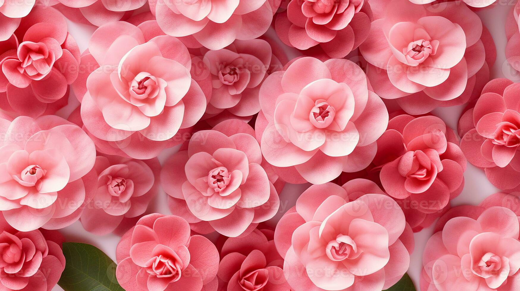 Camellia flower pattern background. Flower background texture. Generative AI photo