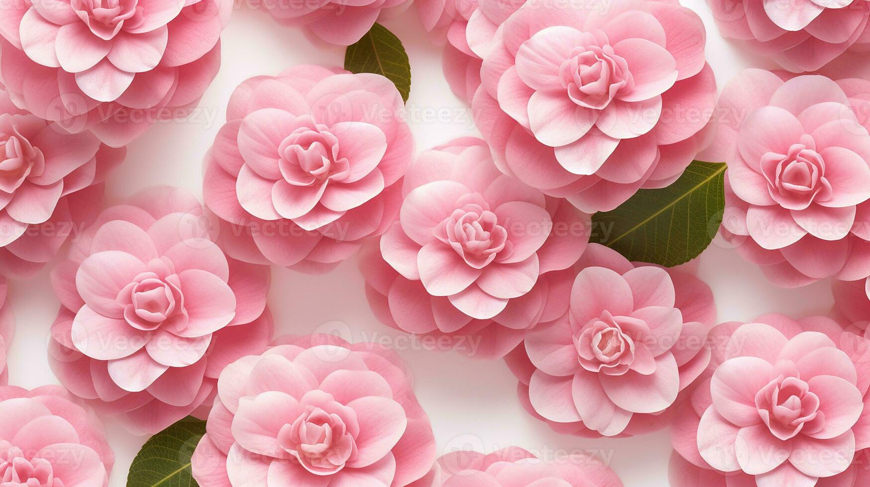 Camellia flower pattern background. Flower background texture. Generative AI photo