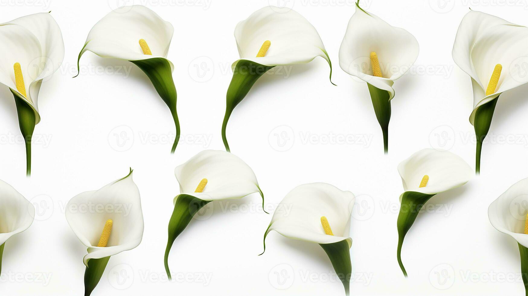 Calla Lily flower pattern background. Flower background texture. Generative AI photo