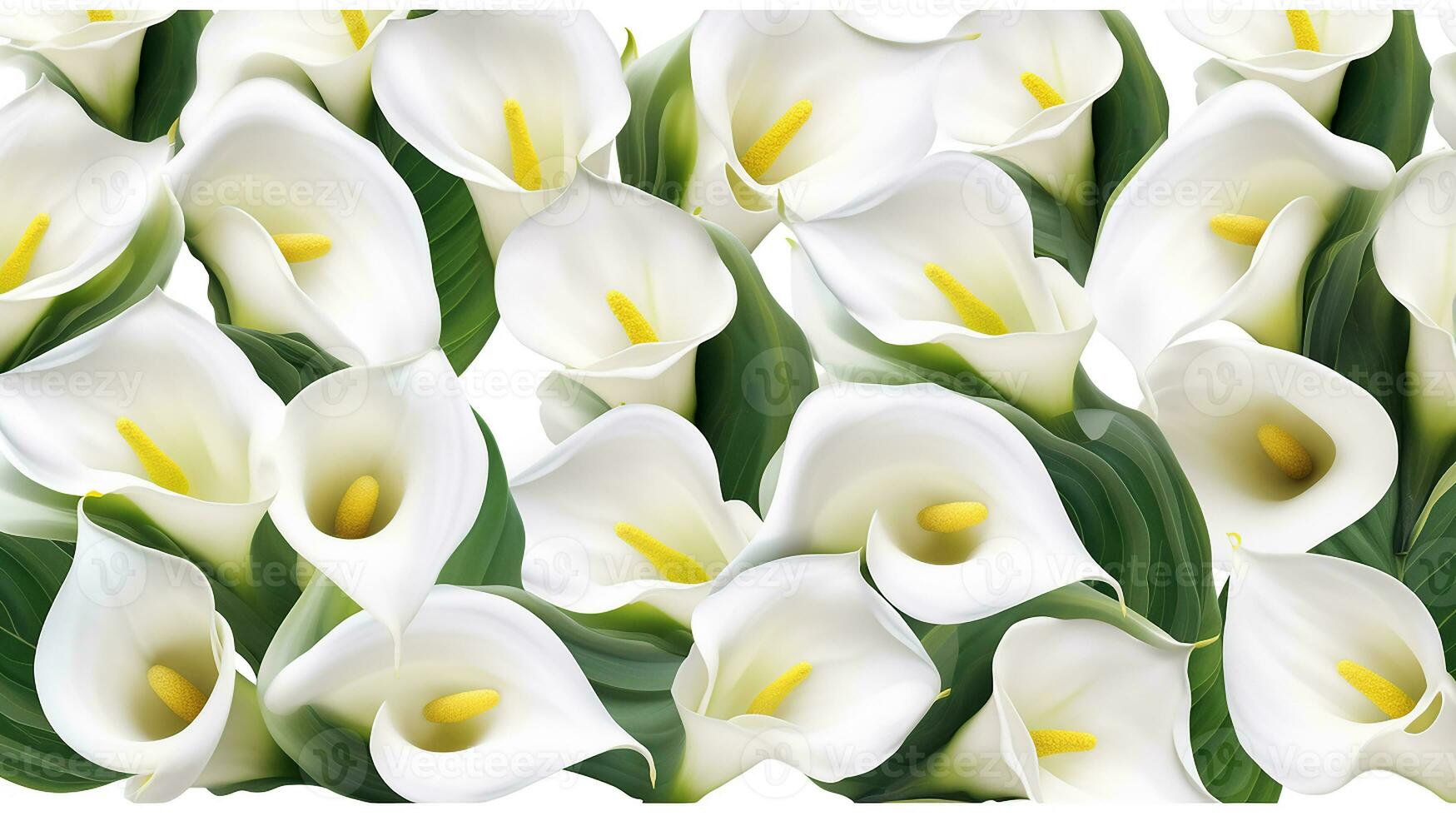 Calla Lily flower pattern background. Flower background texture. Generative AI photo