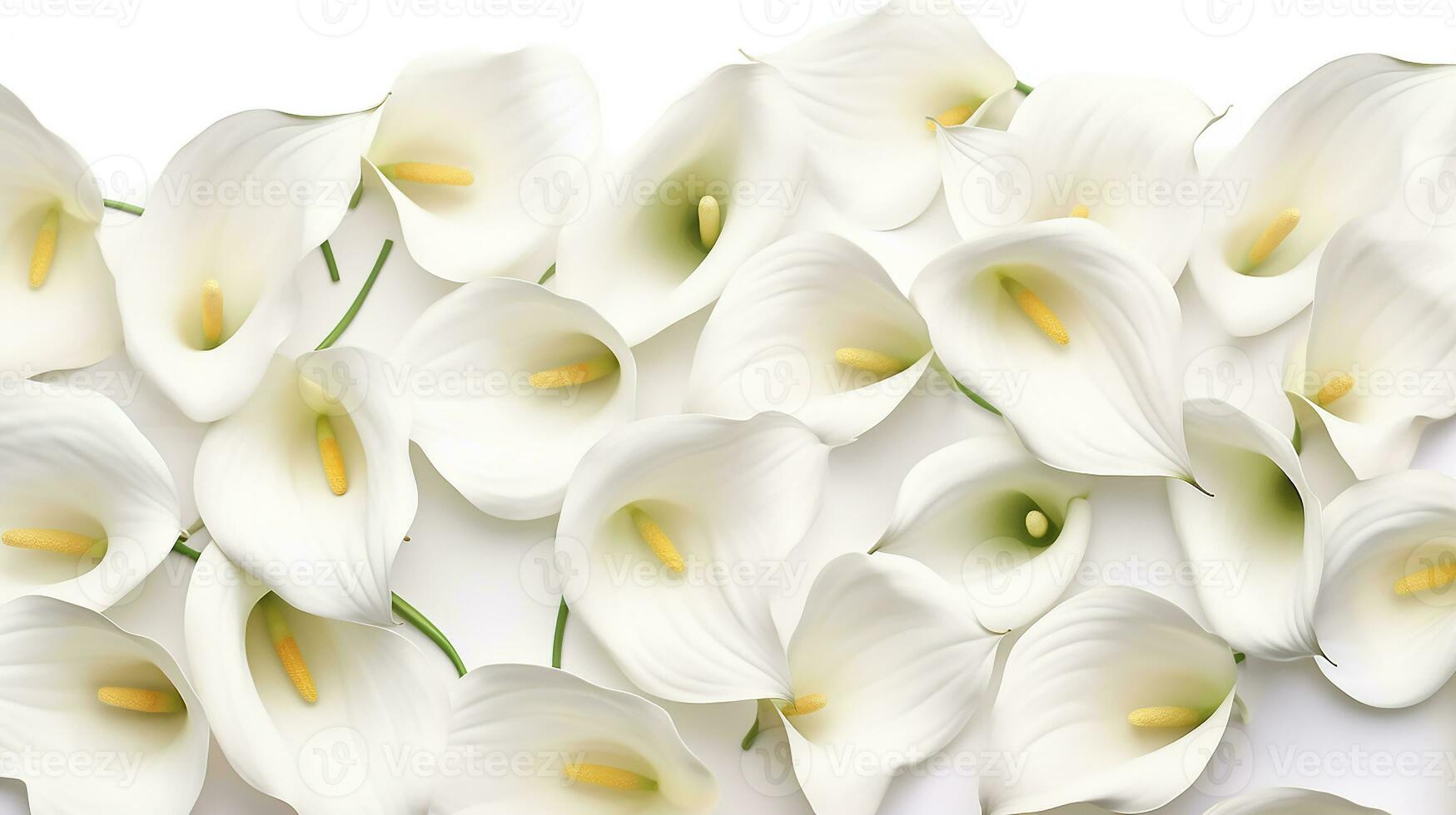 Calla Lily flower pattern background. Flower background texture. Generative AI photo