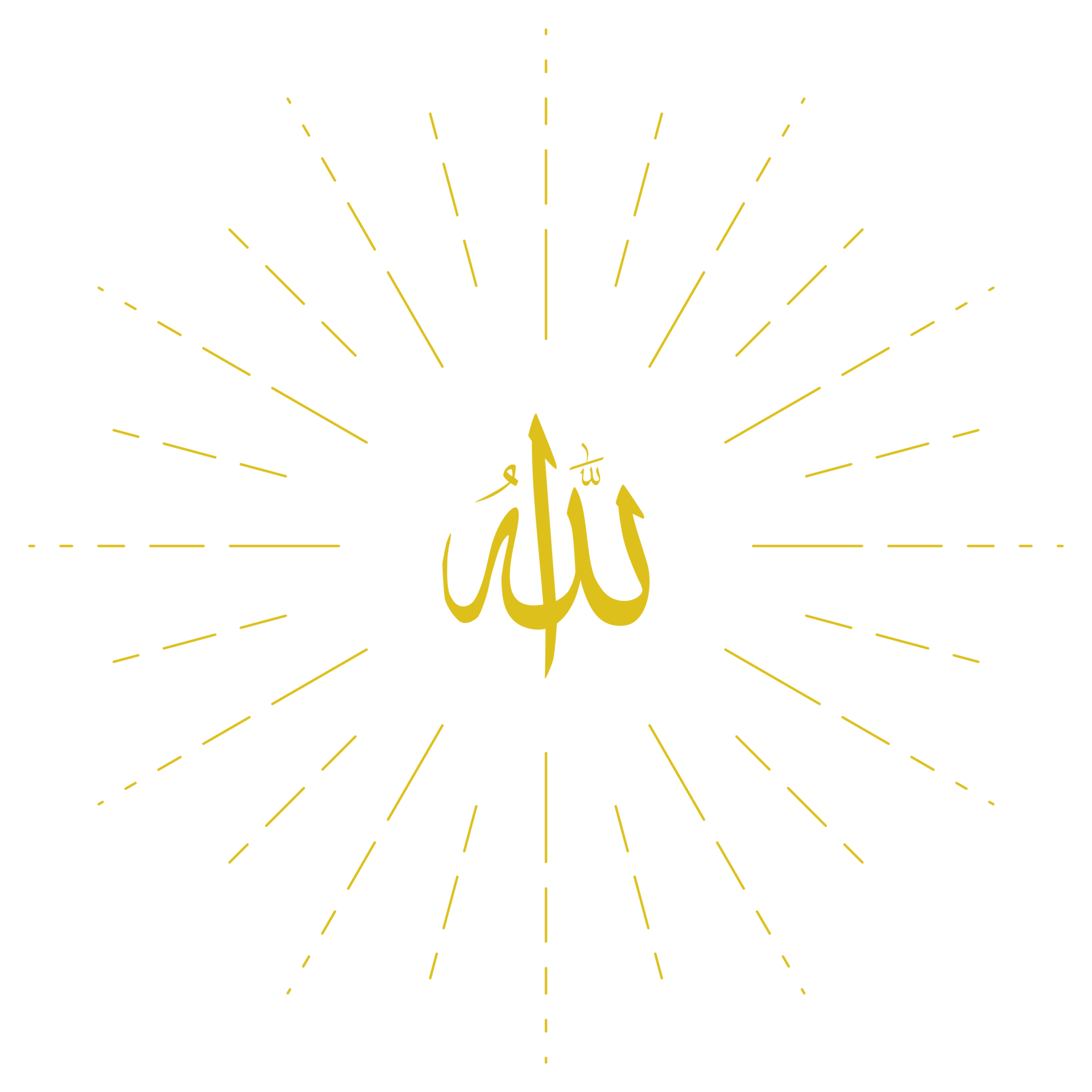 Names of allah god in islam or moslem arabic calligraphy design for
