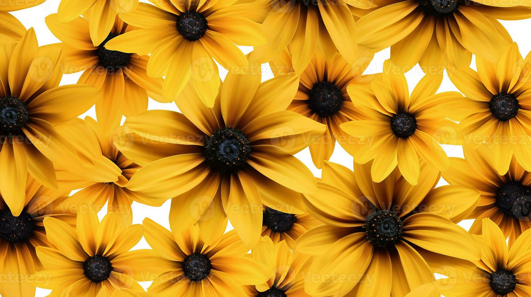 Black-Eyed Susan flower pattern background. Black-Eyed Susan flower background texture. Generative AI photo