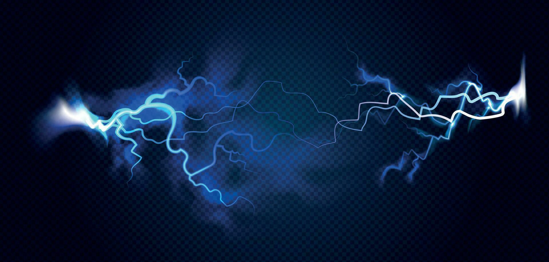 Lightning Realistic Composition vector