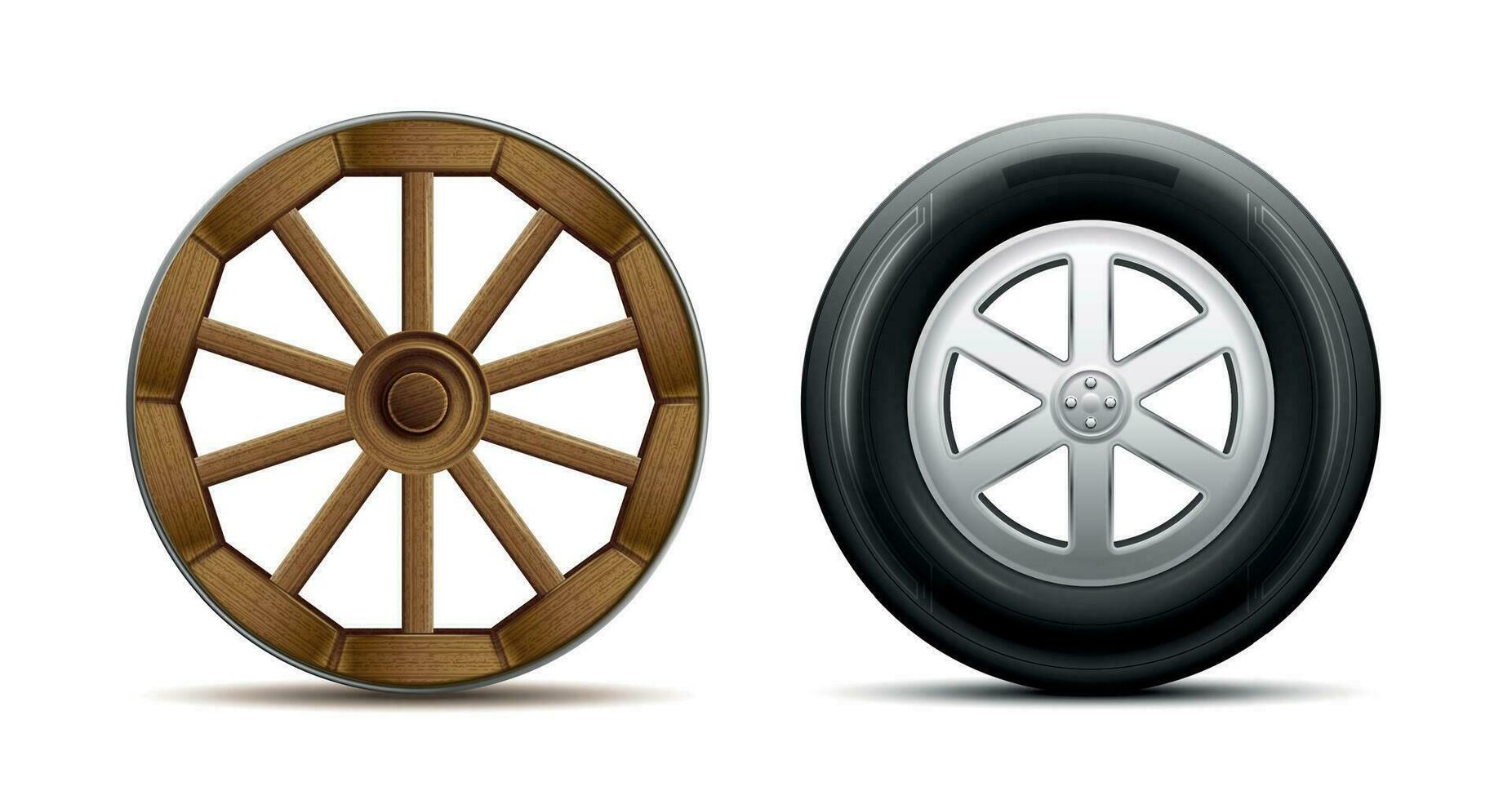 Wheel Evolution Realistic Concept vector