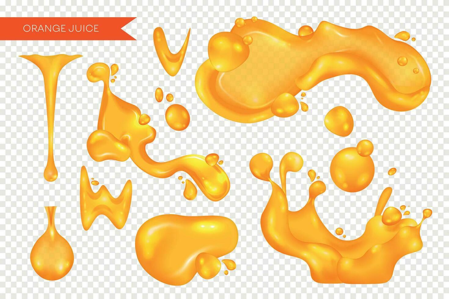 Realistic Orange Liquid vector