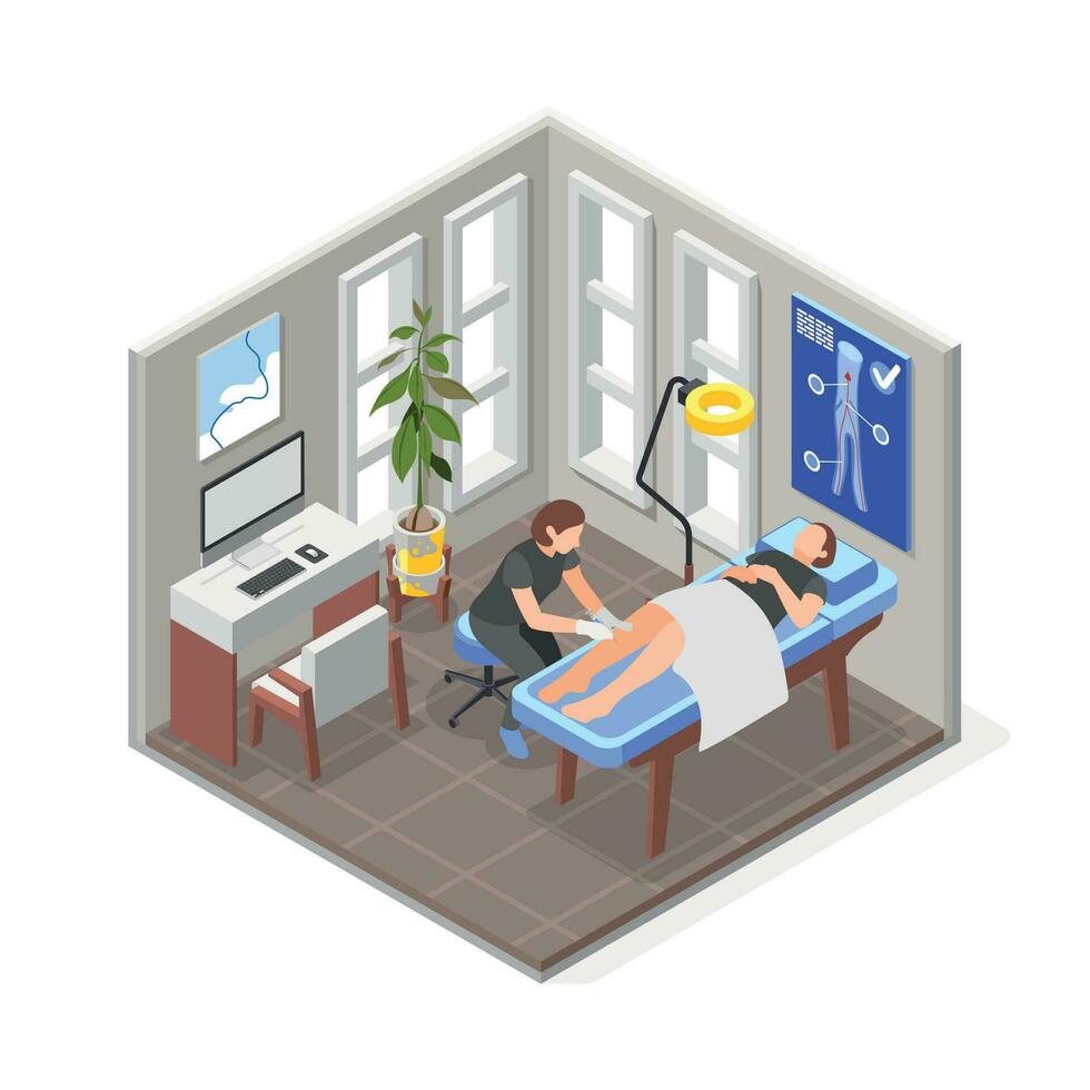 Professional Varicose Treatment Composition vector