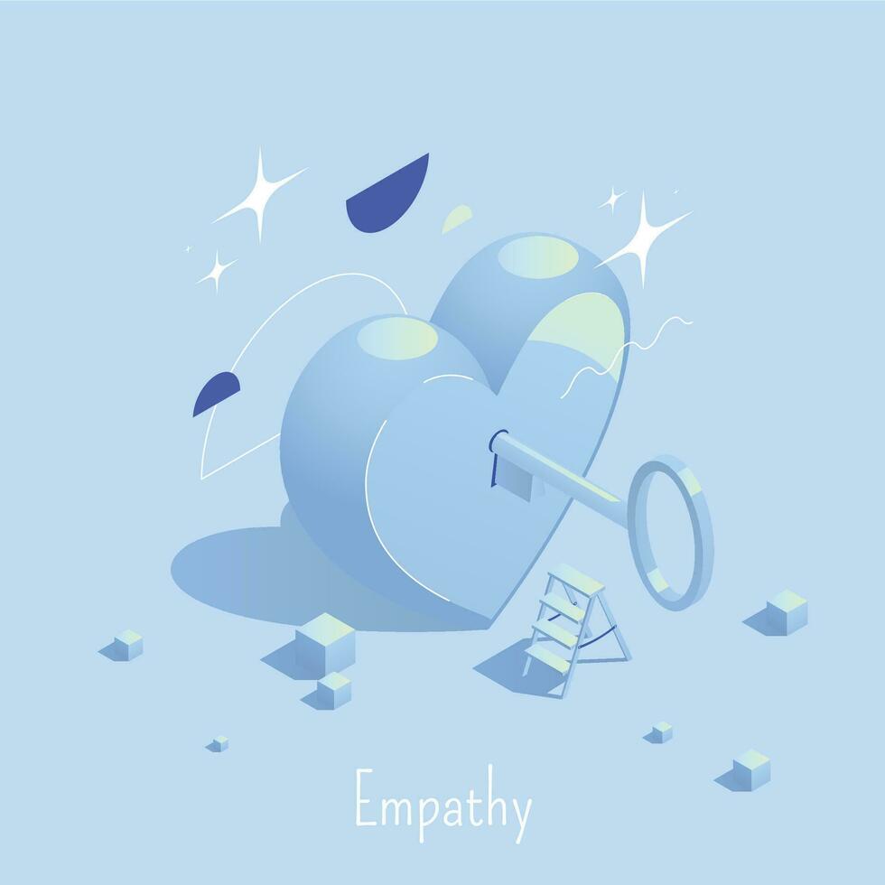 Empathy Heart Unlock Composition vector