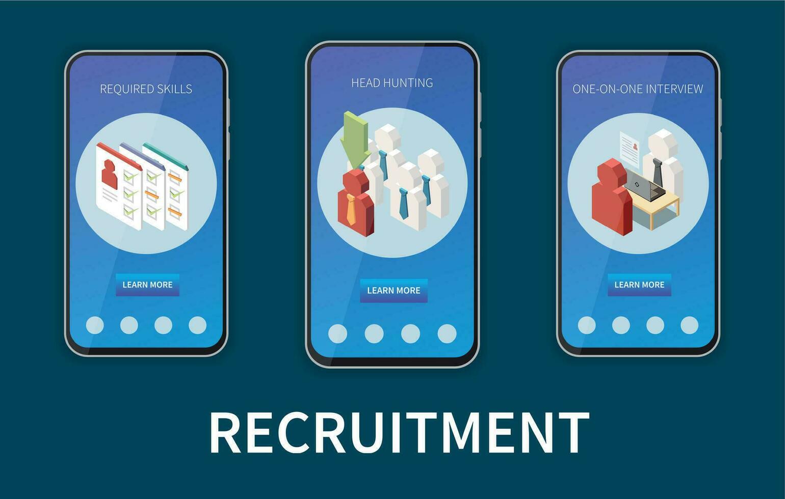 Recruitment Banners Set vector