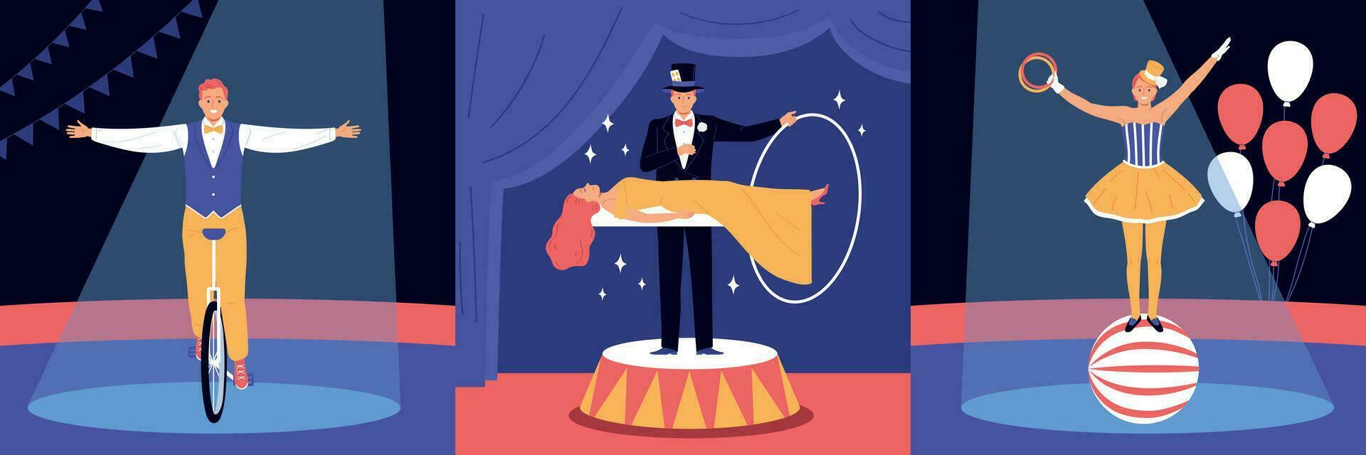 Circus Compositions Set vector