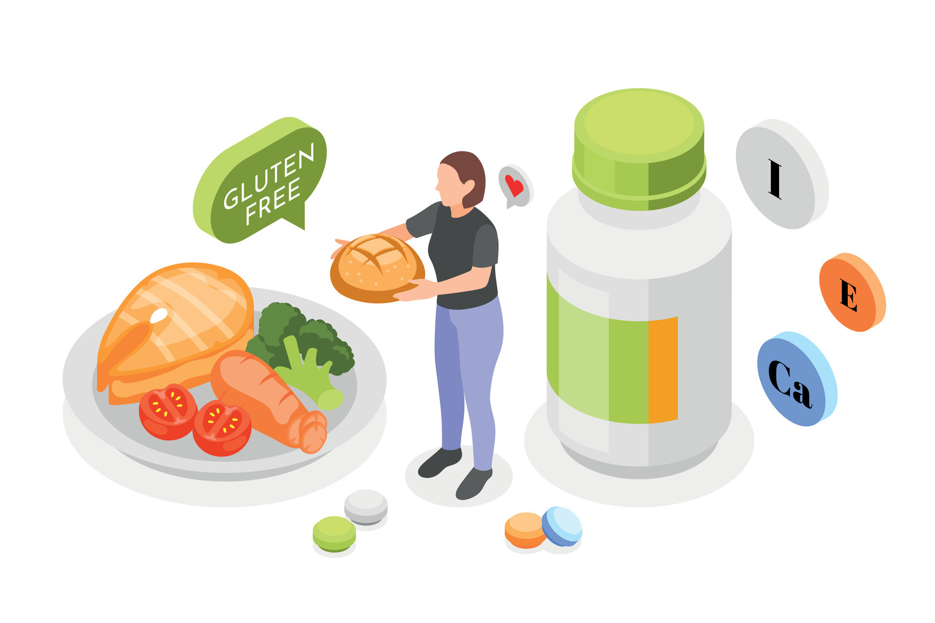 Gluten Free Food Composition 27179051 Vector Art at Vecteezy