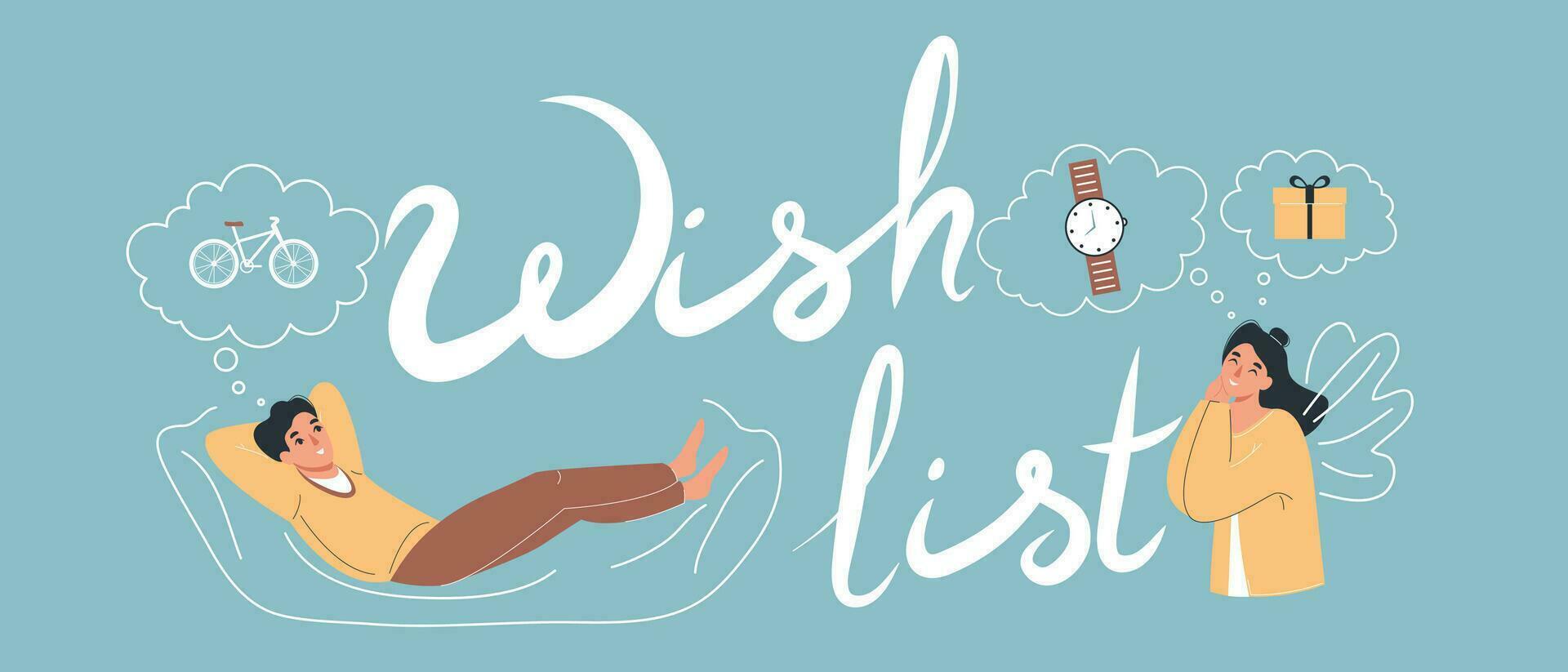 Wish List Concept vector