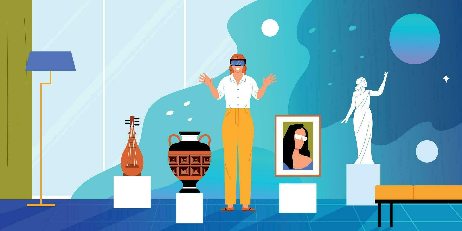 Museum And Excursion Background vector