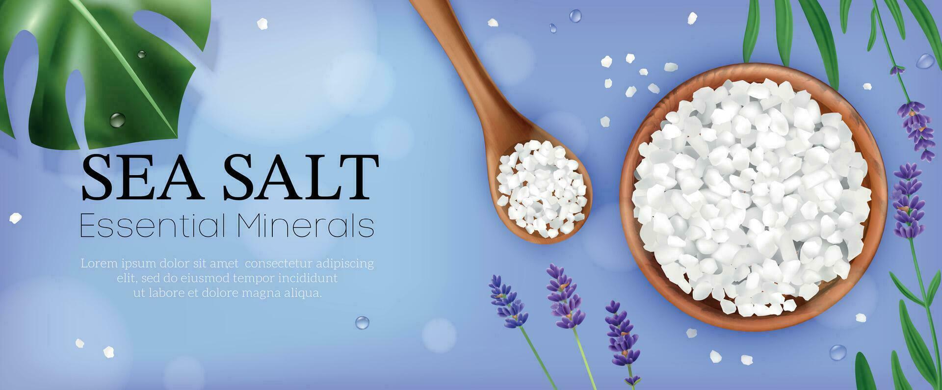 Sea Salt Realistic Poster vector