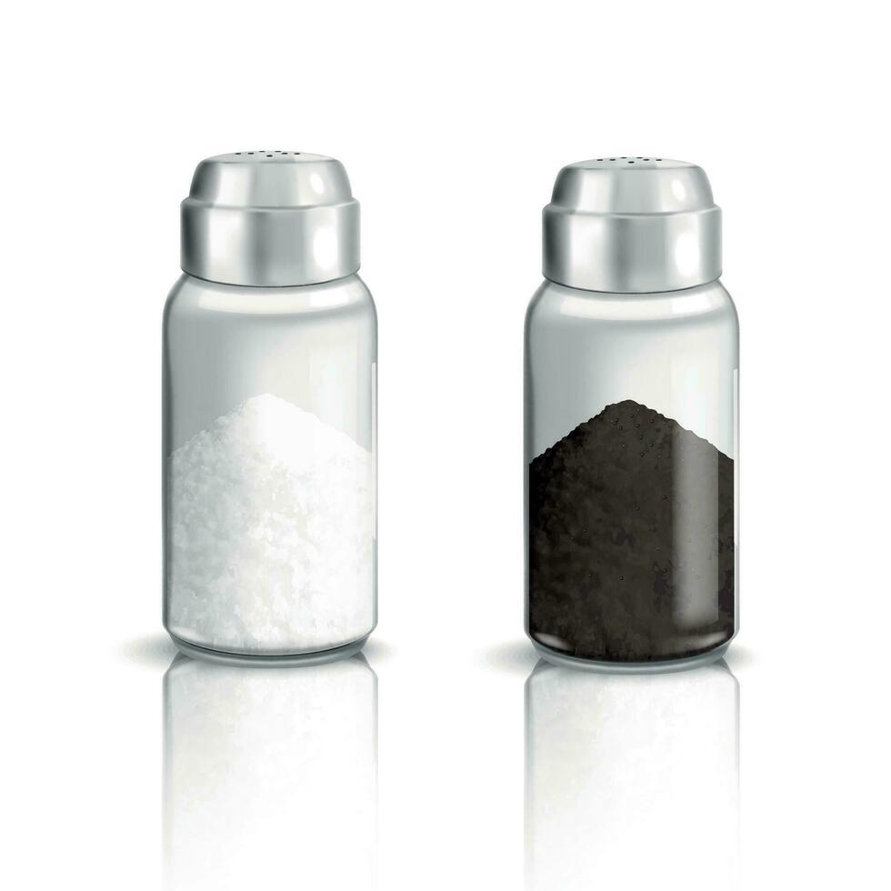 Pepper Salt Cellars Set vector