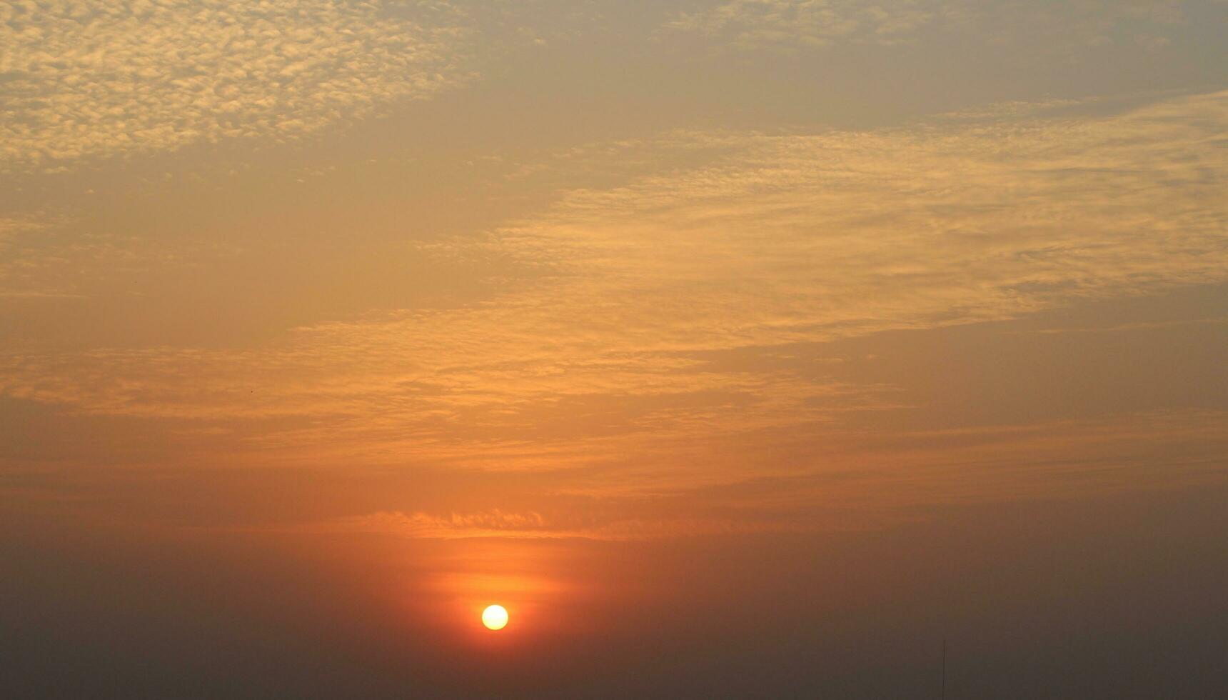 Sunset Landscape View Evening Time photo