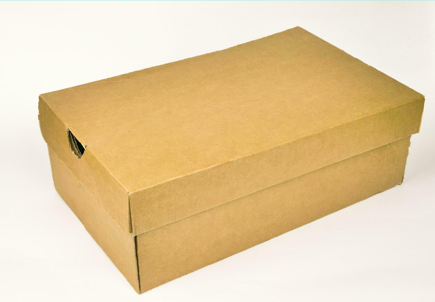 brown cardboard shoe storage box photo