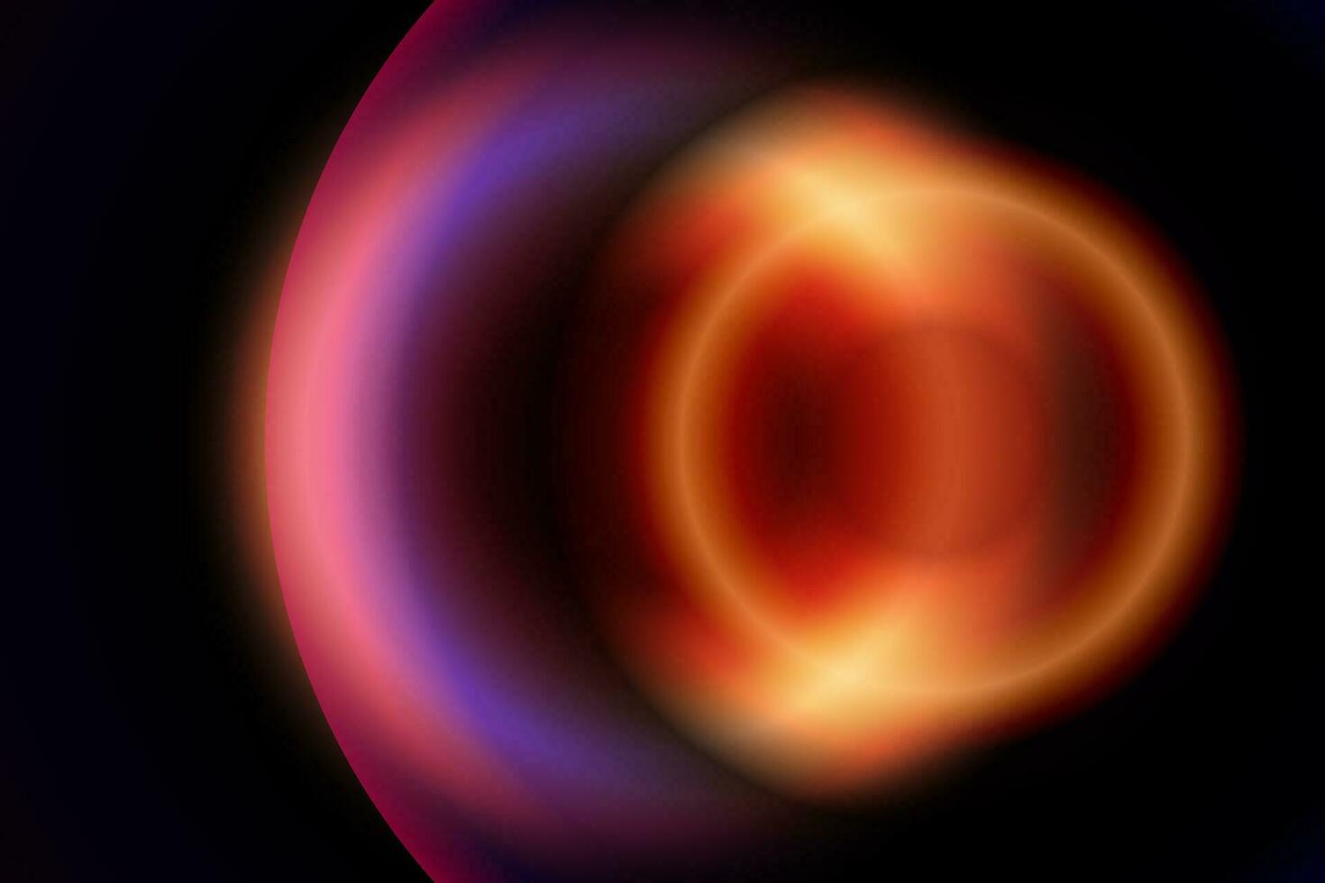Circular glow with speed motion. Neon circle. Vector light effect abstract background with the ring in orange and pink color. 3d. Glowing illustration.
