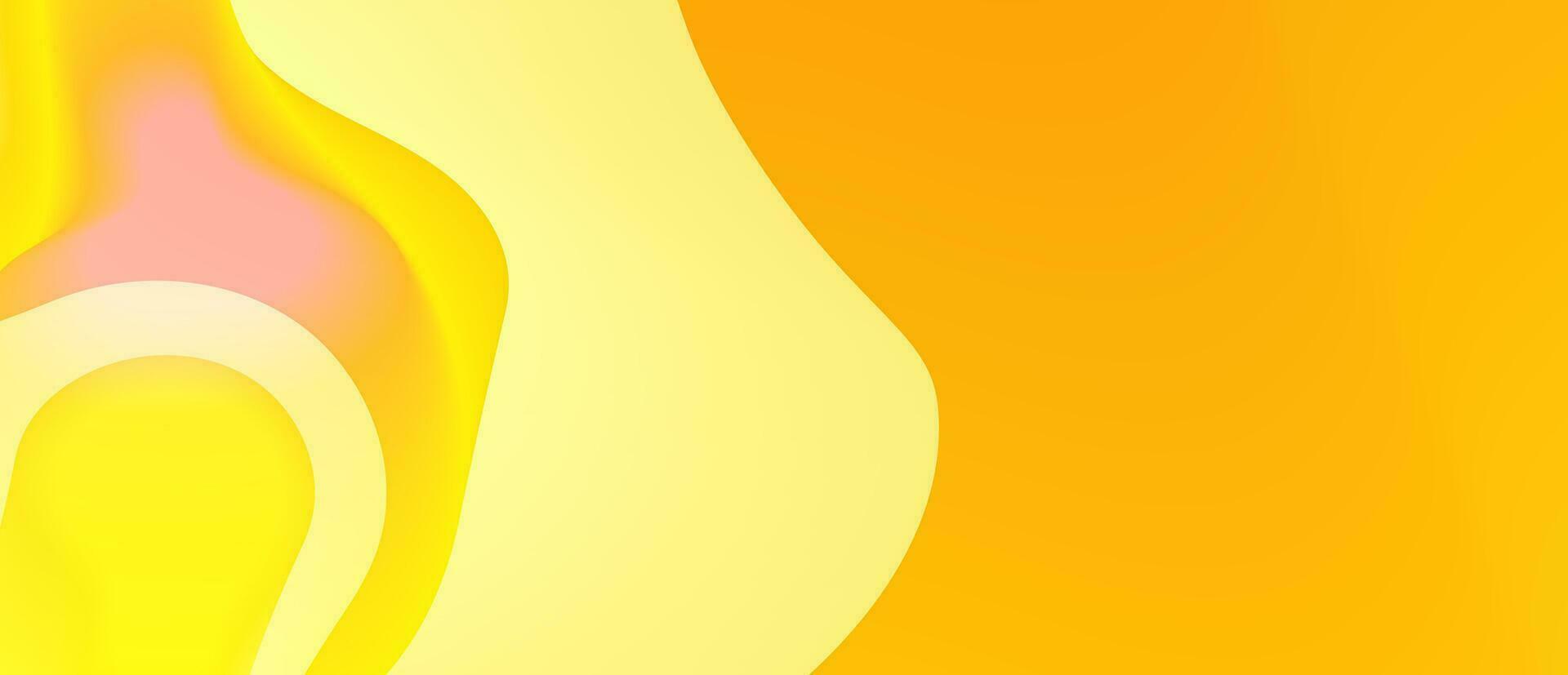 Dynamic style banner design with fluid concept. summer background with blank space. Orange elements with fluid gradient. flat illustration for poster, web,landing, page, cover, ad,card, promotion vector
