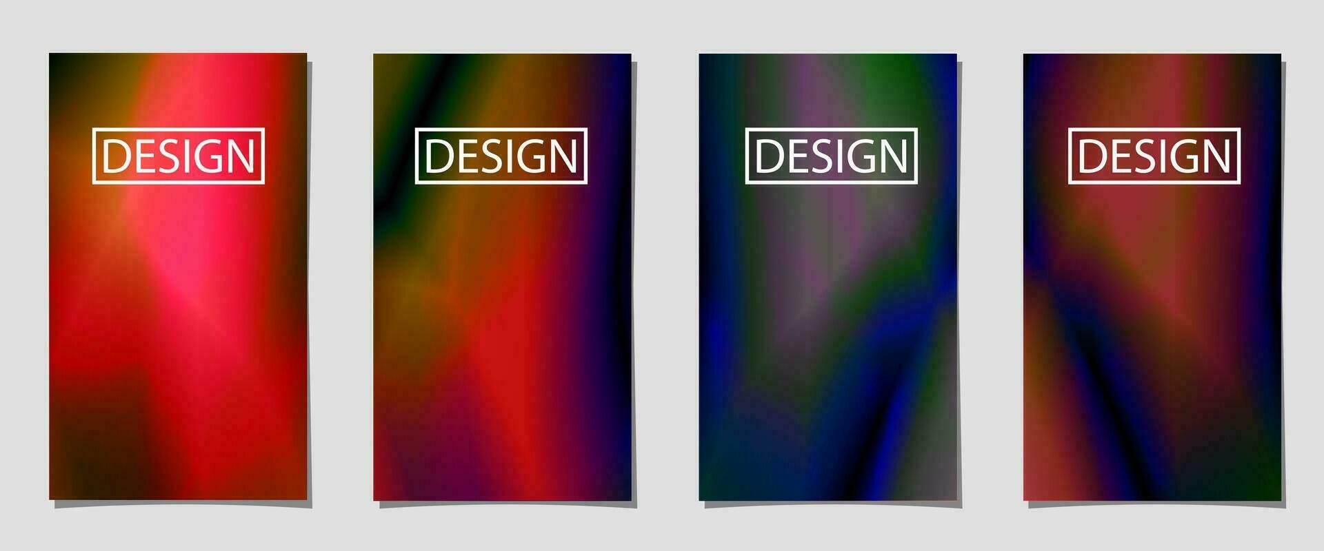Set of vector grainy gradients texture. colorful banner template. For covers, wallpapers, branding and other projects. grunge texture