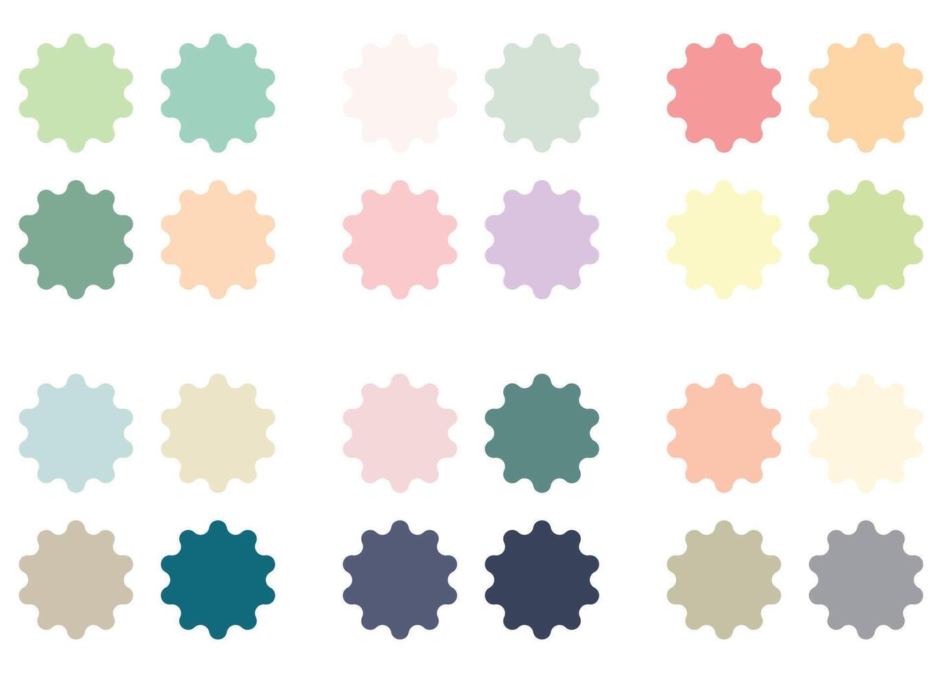 resumen de colores paleta guía. pastel color colocar. rgb color. vector